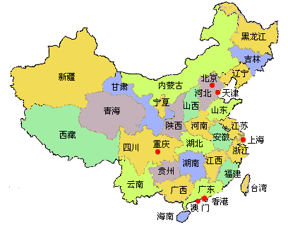 中国の地図
